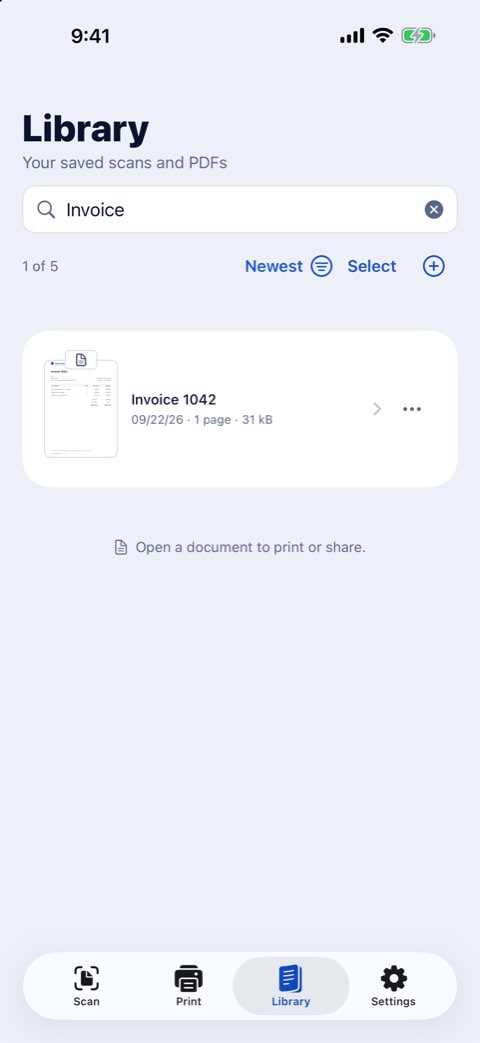 Searching the Papiruno library by a word inside the documents