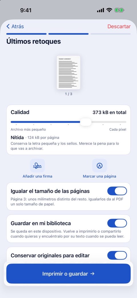 Retoques finales en Papiruno: calidad, añadir una firma, marcar una página