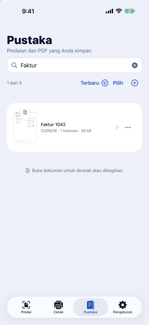 Mencari kata di dalam dokumen di pustaka Papiruno