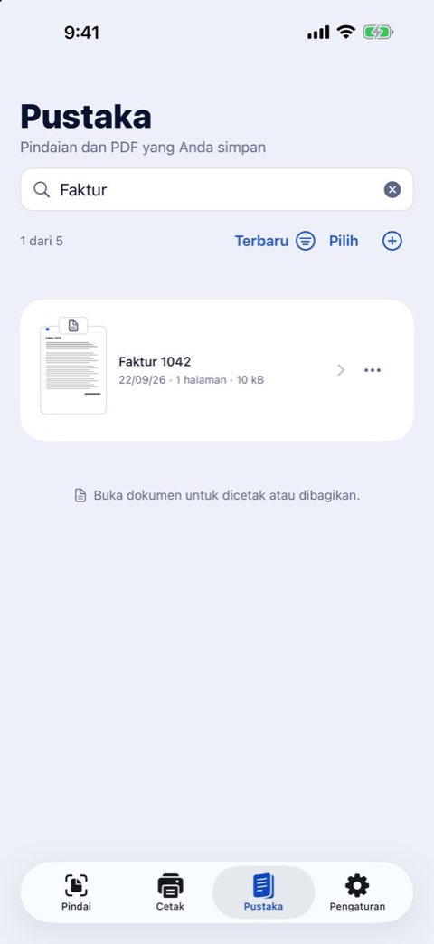Mencari di pustaka Papiruno dengan kata di dalam dokumen