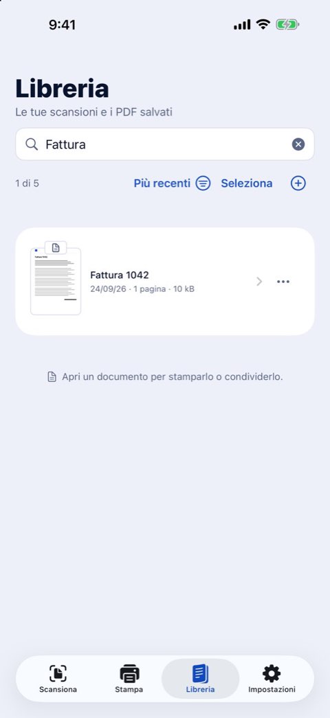 Ricerca nella libreria di Papiruno per una parola contenuta nei documenti