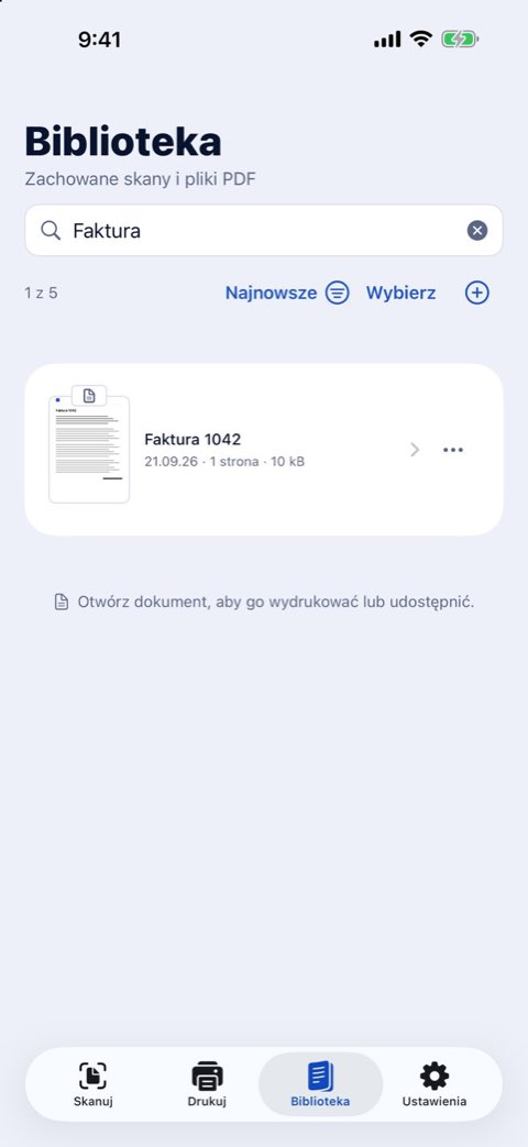 Przeszukiwanie biblioteki Papiruno po słowie z dokumentów