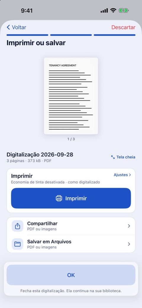 A etapa Imprimir ou salvar do Papiruno, com um botão Imprimir