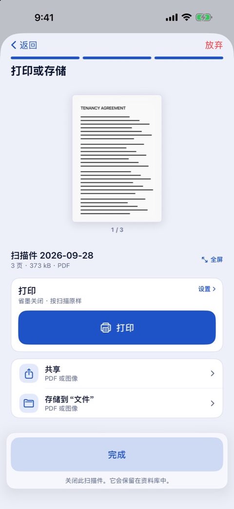 Papiruno 的“打印或存储”步骤和打印按钮